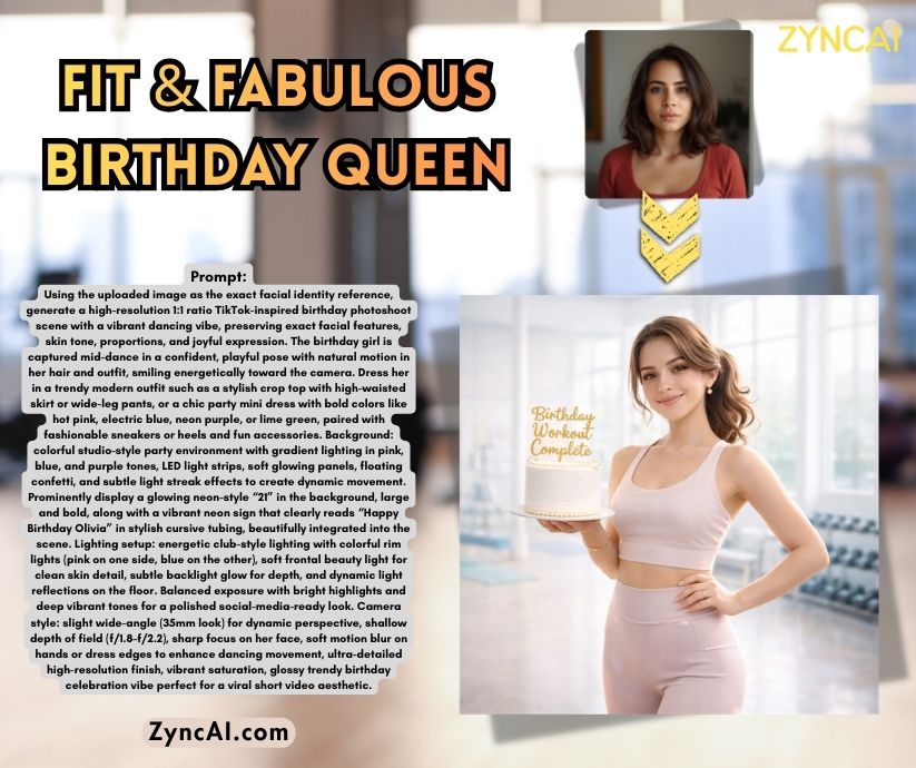 Fit & Fabulous Birthday Queen - Birthday Photo Generation