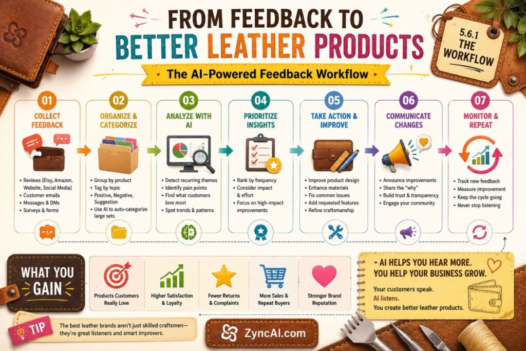 AI Powered Feedback Workflow for Leather Business