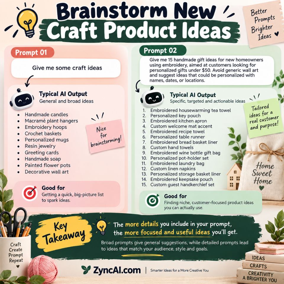 Brainstorm New Craft Product Ideas with AI